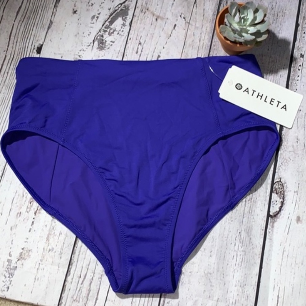 ATHLETA High Waist Full Bottom in Yacht Blue